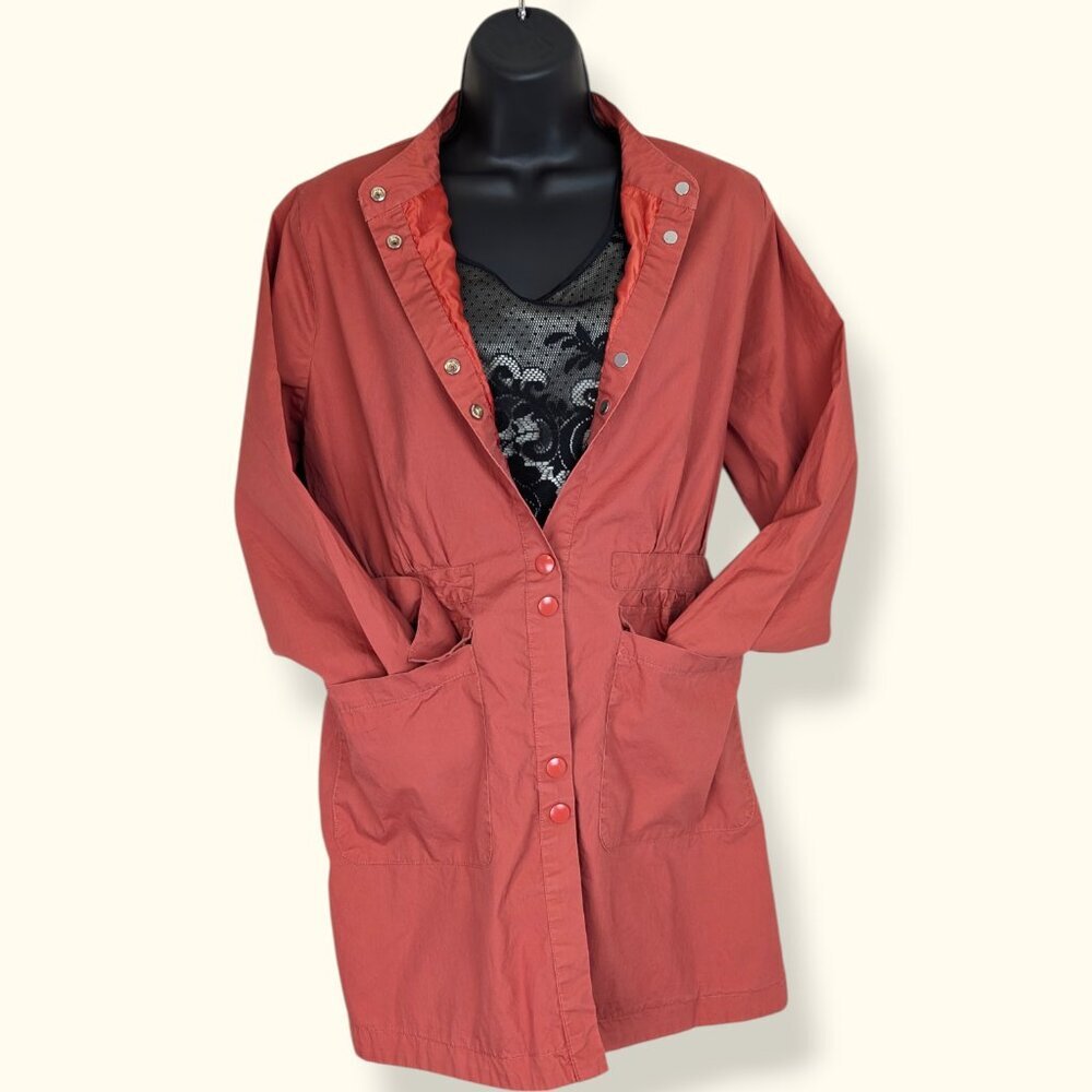 Rust Red Women's Lightweight Trench Coat